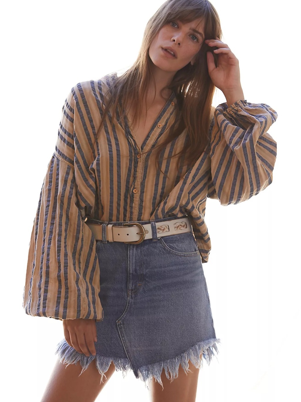 Free People Bailey Denim Mini Skirt - NWT